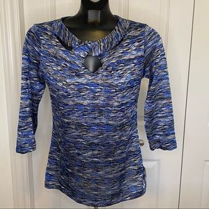 Cleo Blouse Blue and Silver Women’s Size Small